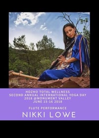 Nikki Lowe flute performance Hozho Total Wellness