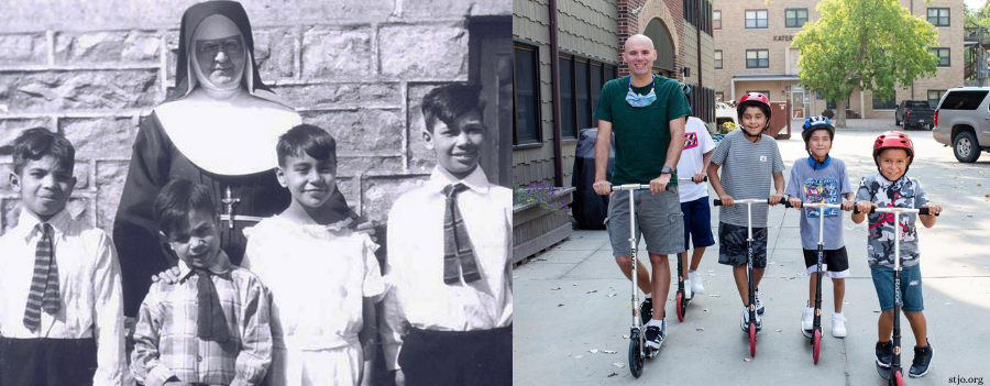 St. Josephs Indian School then and now