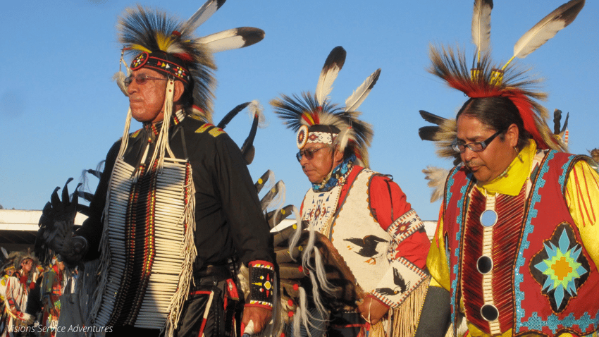 Cheyennes à un pow wow 