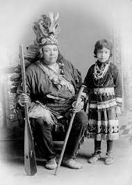 Iroquois woman with child
